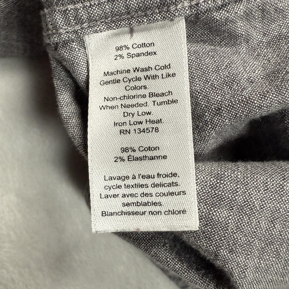 Vineyard Vines Shirt Mens‎ Large Gray Dockman Long Sleeve Casual Button Up - Picture 6 of 11